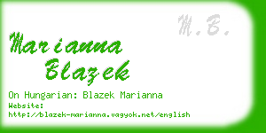 marianna blazek business card